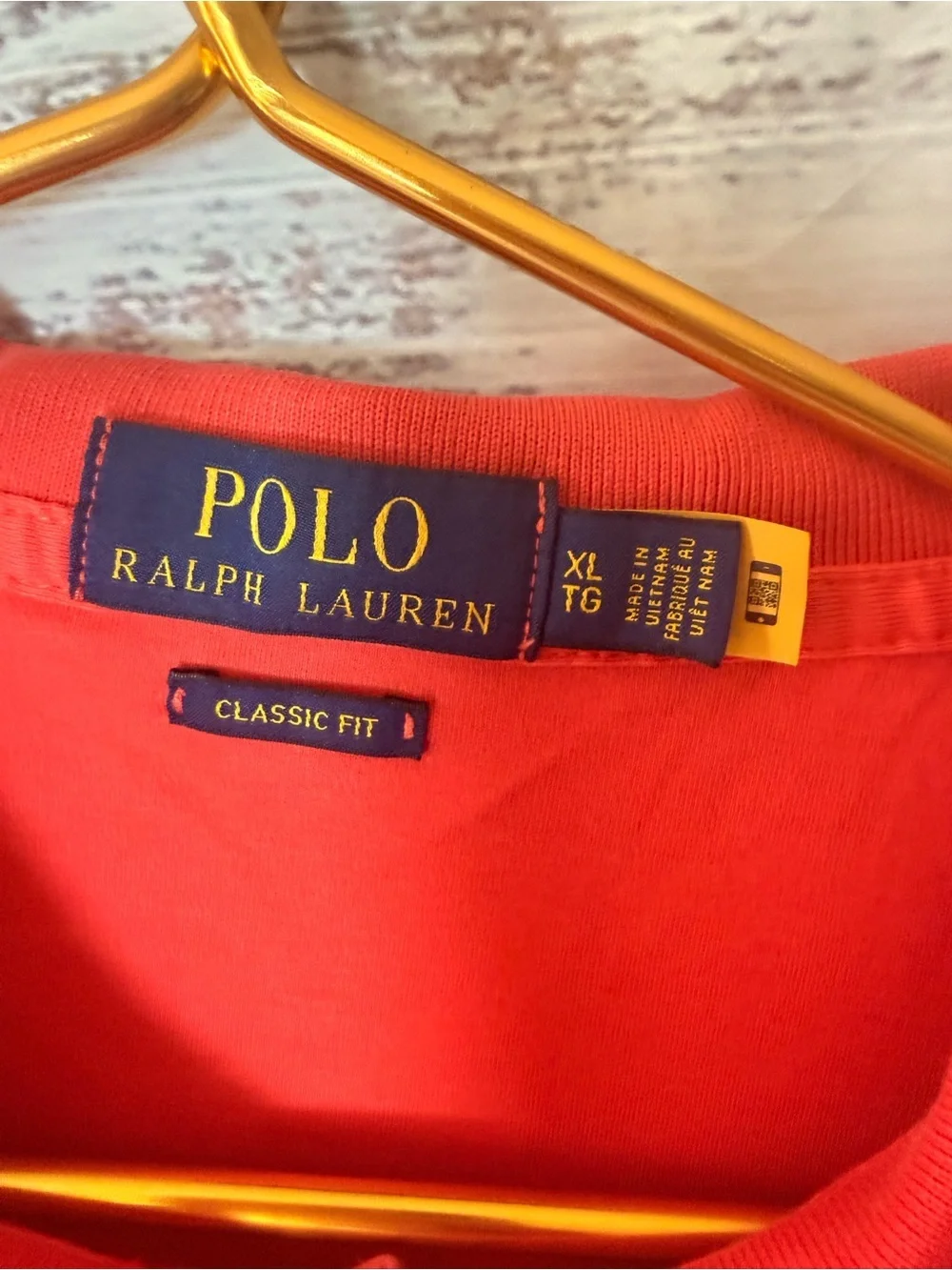 Ralph Lauren Men's Coral Red Polo Shirt Size XL